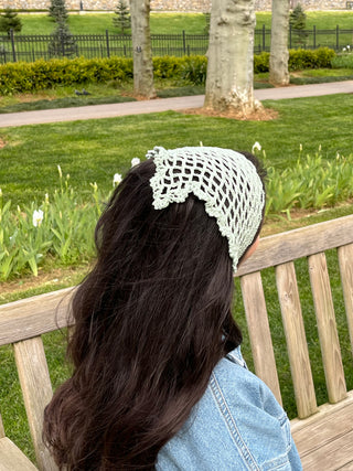 El Örgüsü Su Yeşili Bandana